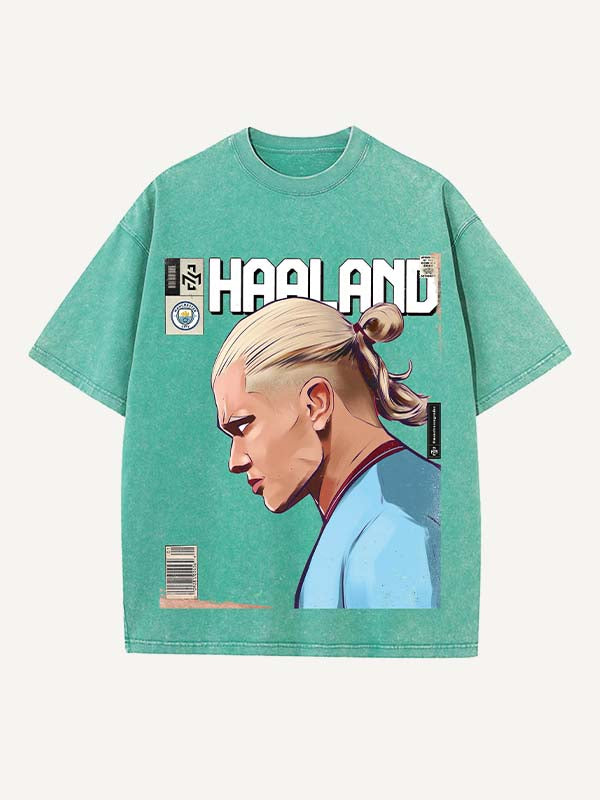 Erling Haaland Print Round Neck T-shirt