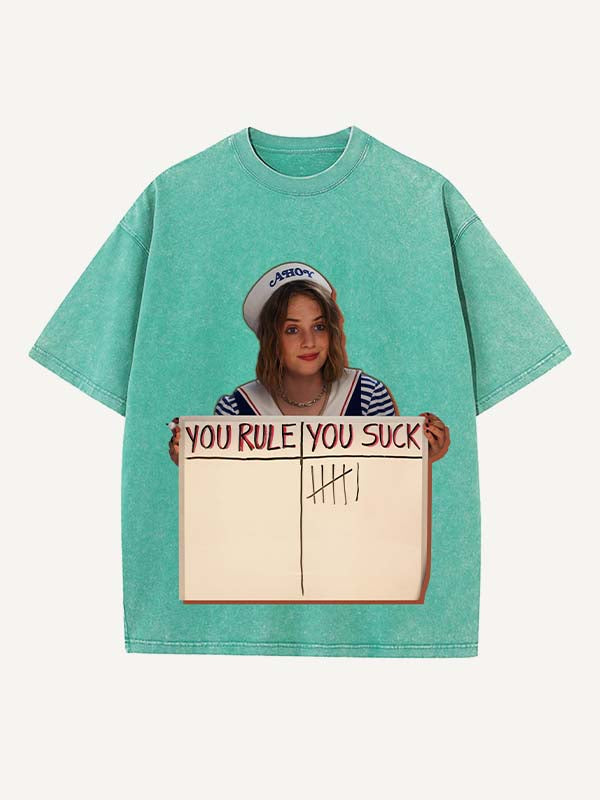 Stranger Things Print Round Neck T-shirt