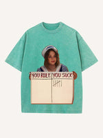 Stranger Things Print Round Neck T-shirt