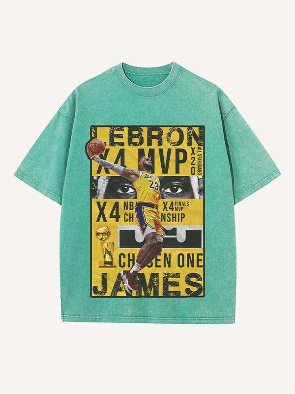 LeBron James Print Round Neck T-shirt