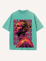 Erling Haaland Print Round Neck T-shirt