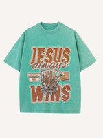 Basketball Aesthetic Print Round Neck T-shirt