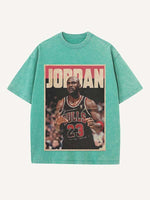 Michael Jordan Print Round Neck T-shirt