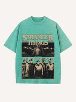 Stranger Things Print Round Neck T-shirt