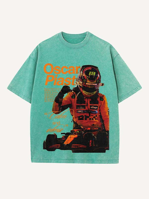 Oscar Piastri Print Round Neck T-shirt