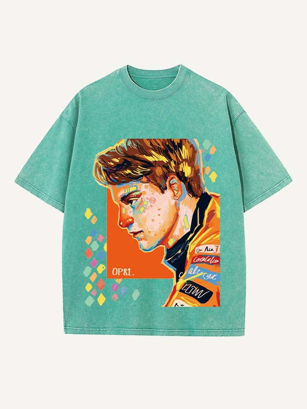 Oscar Piastri Print Round Neck T-shirt