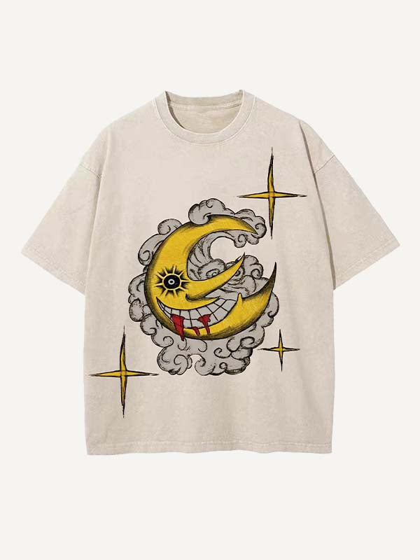 Soul Eater Print Round Neck T-shirt