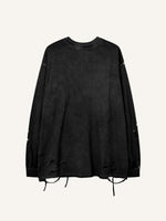 Cat&Cross&Letter Print Hole Tops