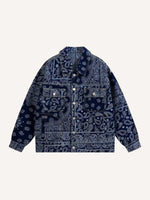 Paisley Print Denim Jacket