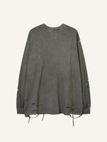 Cat&Cross&Letter Print Hole Tops