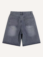 Graphic Embroidery Denim Shorts