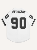 Letter Print Button V Neck Shirt