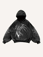 Figure&Wing Graphic Print Slant Pockets Hoodie