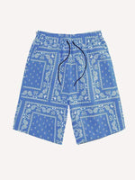 Paisley All Over Print Drawstring Waist Shorts