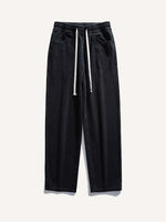 Solid Color Drawstring Waist Jeans