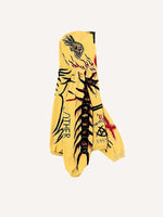 Skeleton&Letter&Demon Graphic Print Slant Pockets Hoodie