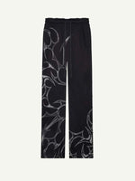 Graphic Print Elastic Waist Pants