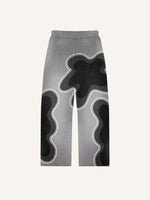 Graphic Faux Decal Print Elastic Waist Pants