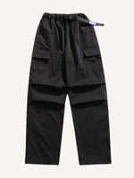 Solid Color Flap Pocket Side Cargo Pants