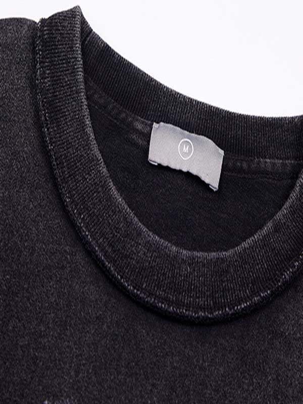 Ghost Print Round Neck T-shirt