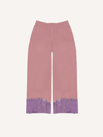 Colorblock Eye Faux Decal Print Elastic Waist Pants