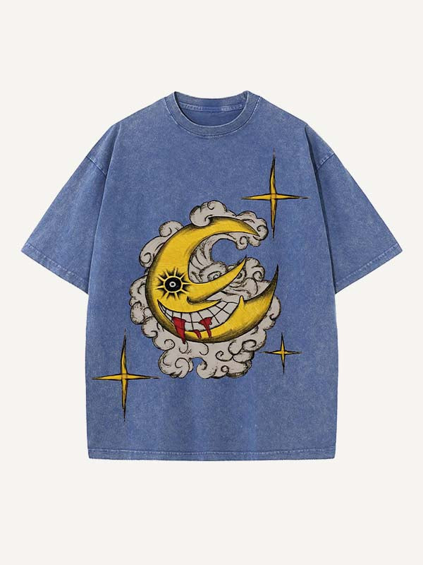 Soul Eater Print Round Neck T-shirt