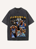 Carmelo Anthony Print Round Neck T-shirt