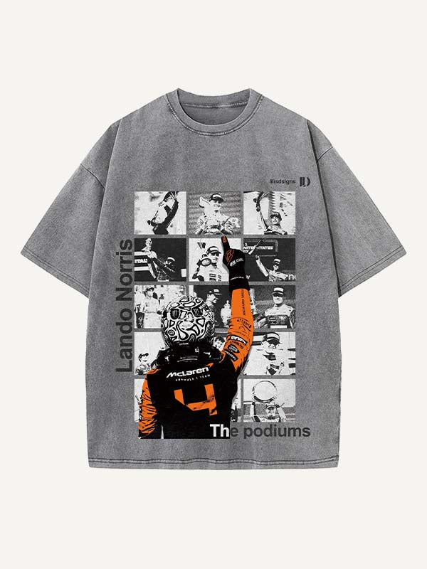 Lando Norris Print Round Neck T-shirt