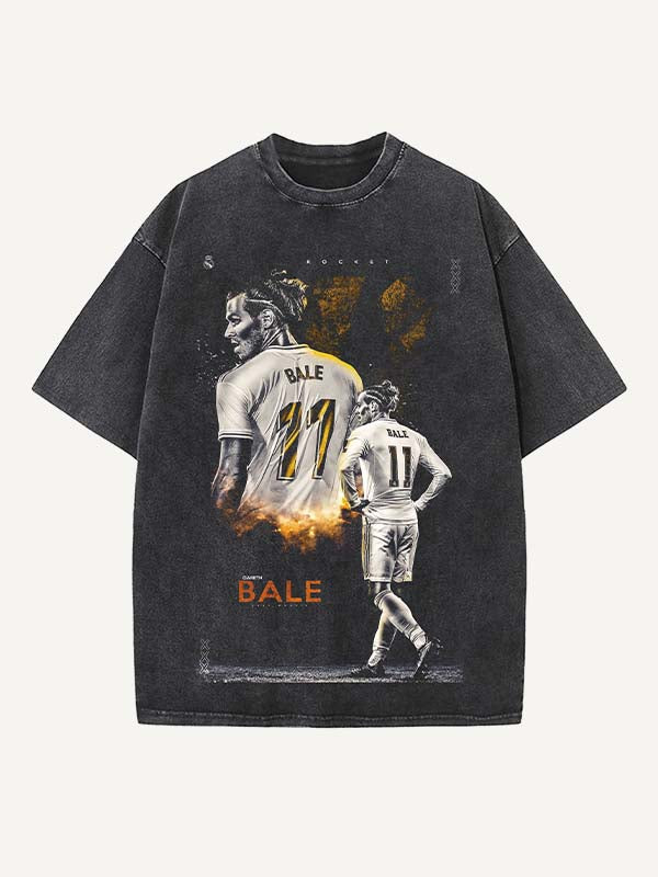 Gareth Bale Print Round Neck T-shirt