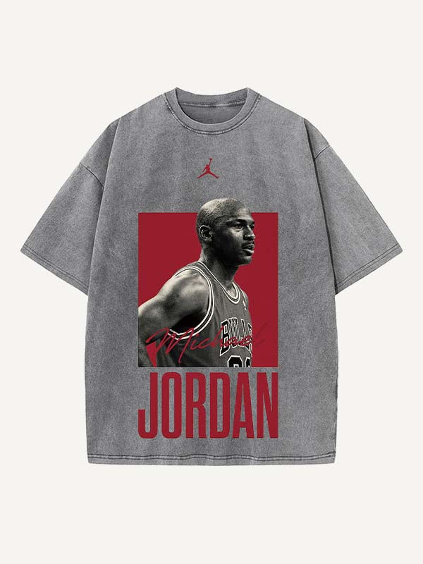 Michael Jordan Print Round Neck T-shirt