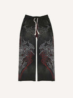 Graphic Print Elastic Waist Pants