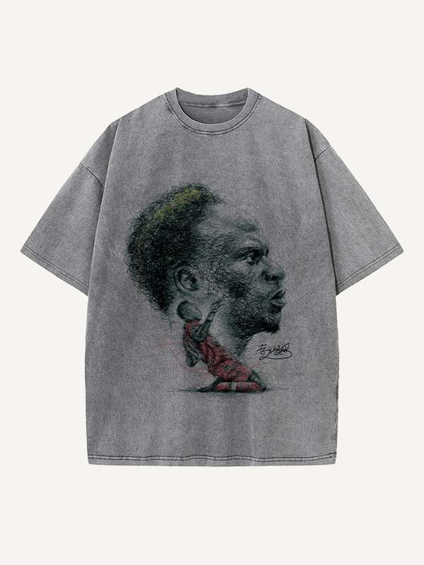 Sadio Mané Print Round Neck T-shirt