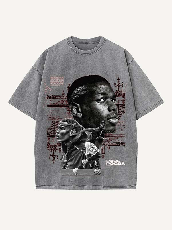 Paul Pogba Print Round Neck T-shirt