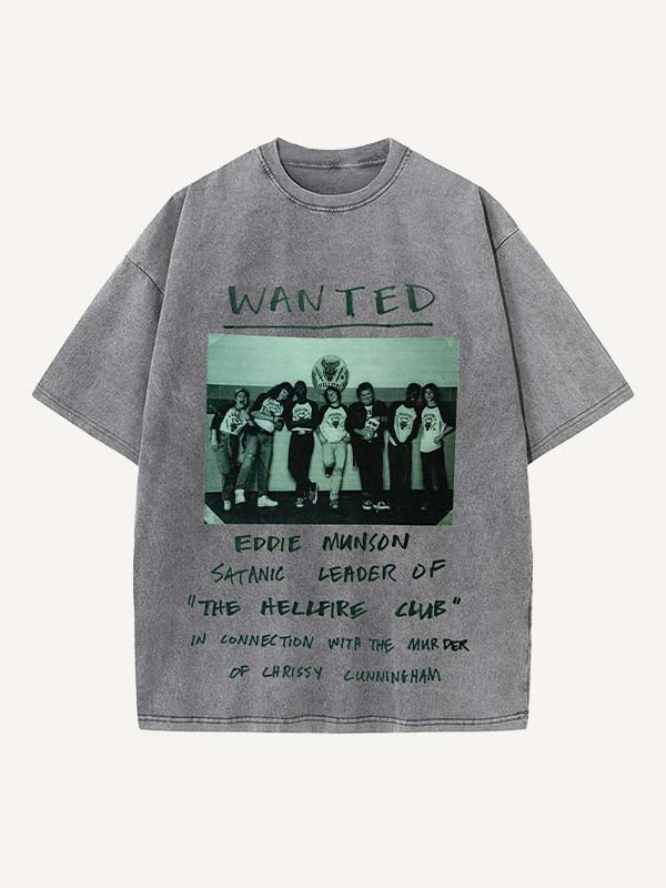 Stranger Things Print Round Neck T-shirt