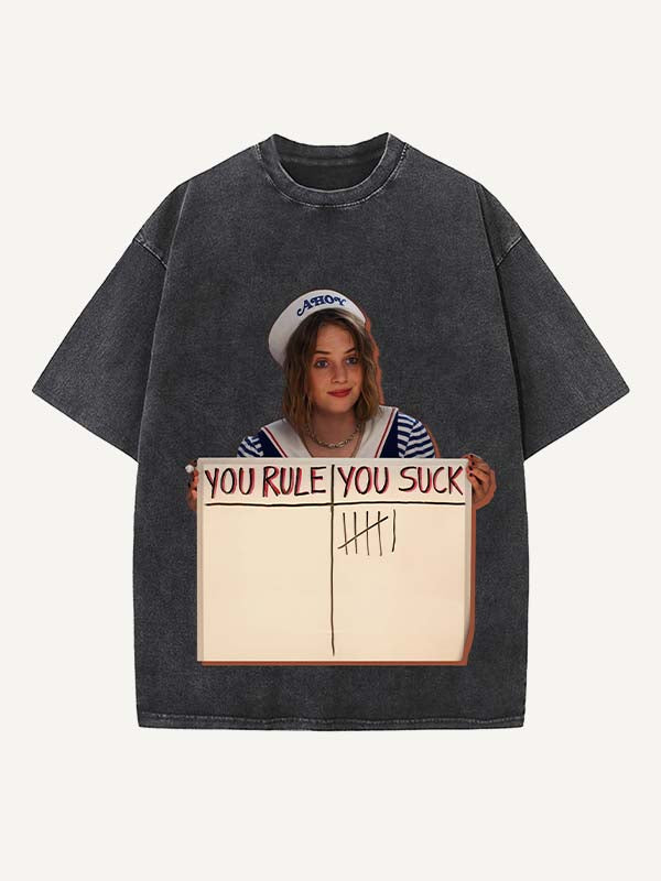 Stranger Things Print Round Neck T-shirt