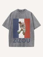 Zizou Print Round Neck T-shirt