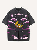 Soul Eater Print Round Neck T-shirt