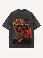 Oscar Piastri Print Round Neck T-shirt
