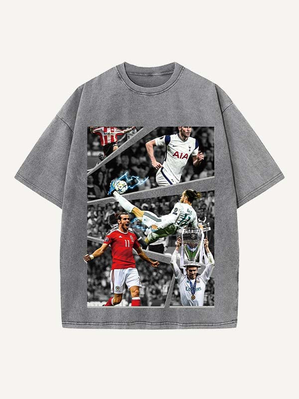 Gareth Bale Print Round Neck T-shirt