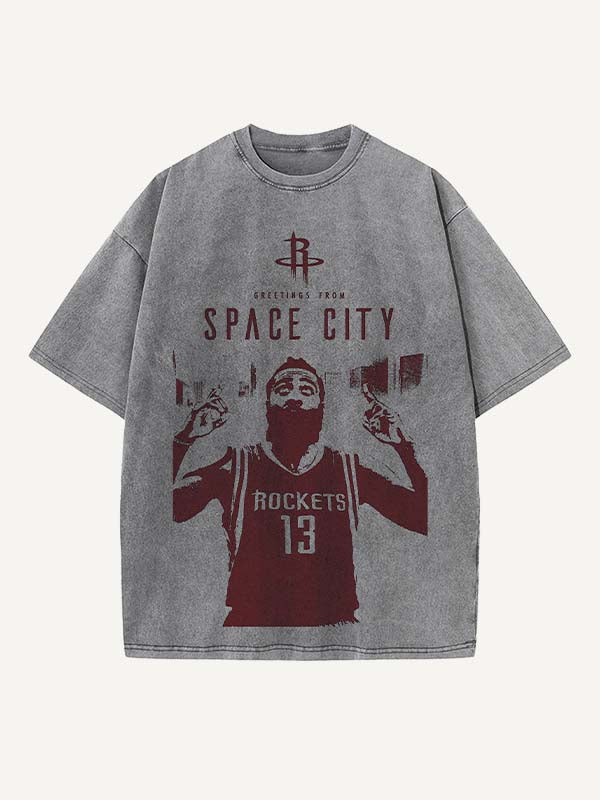 James Harden Print Round Neck T-shirt
