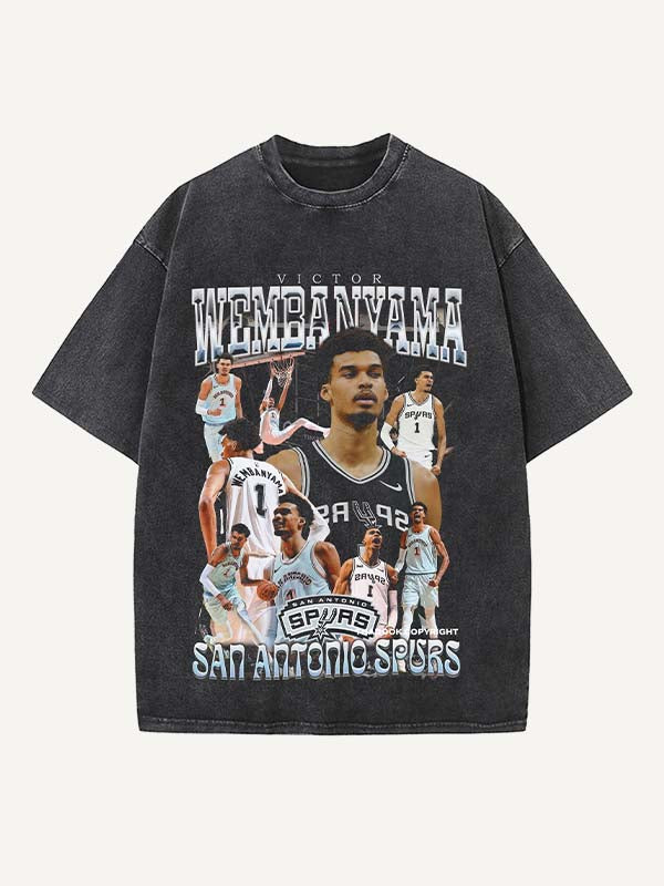 Victor Wembanyama Print Round Neck T-shirt