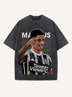 Marcus Rashford Print Round Neck T-shirt