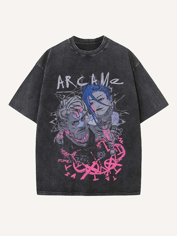 Arcane Print Round Neck T-shirt