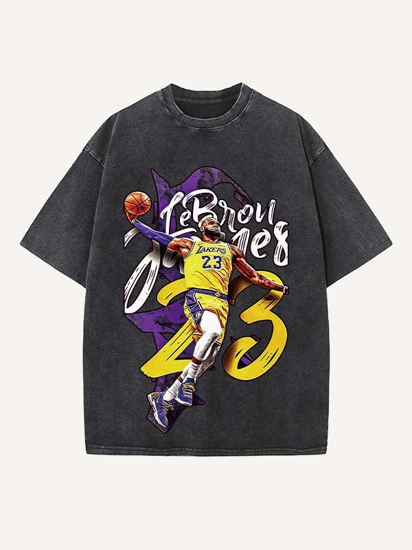 LeBron James Print Round Neck T-shirt