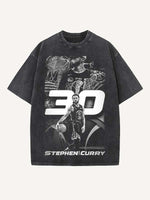 Stephen Curry Print Round Neck T-shirt
