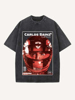 Carlos Sainz Print Round Neck T-shirt