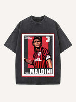 Paolo Maldini Print Round Neck T-shirt