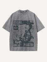 Oscar Piastri Print Round Neck T-shirt