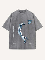 Russell Westbrook Print Round Neck T-shirt