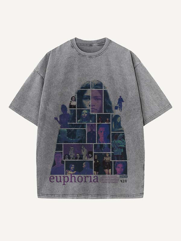 Euphoria Print Round Neck T-shirt